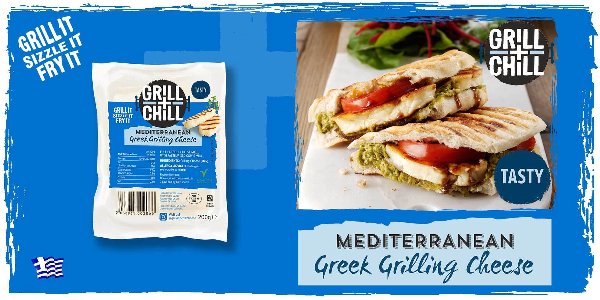 Grill + Chill Mediterranean Greek Grilling Cheese
