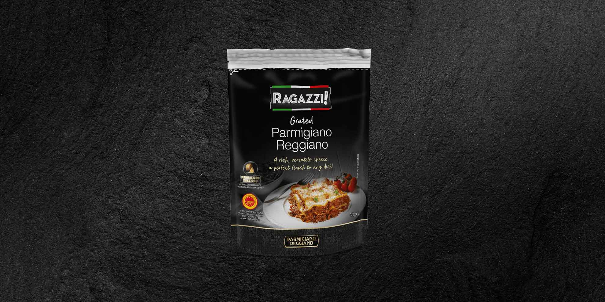 RAGAZZI! Grated Parmigiano Reggiano Parmesan cheese