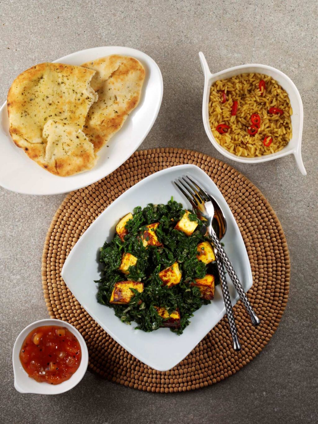 Paneer saag curry
